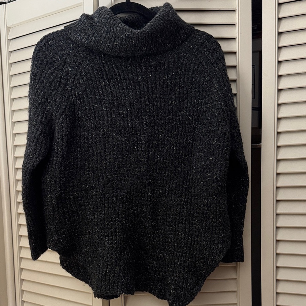 Free People Cozy Black Turtleneck Sweater SZ S